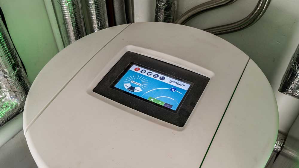 Grünbeck Entkalkungsanlage, Display