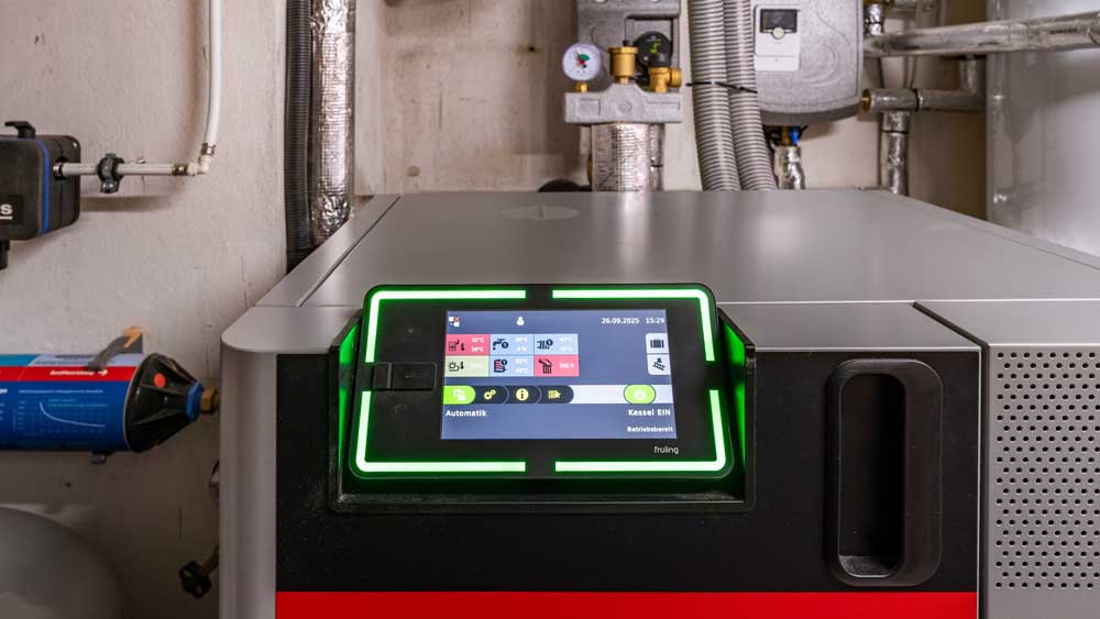 Pelletheizkessel der Firma Fröling, Display