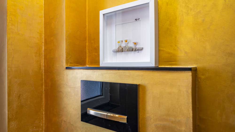 schwarze Drückergarnitur für WC